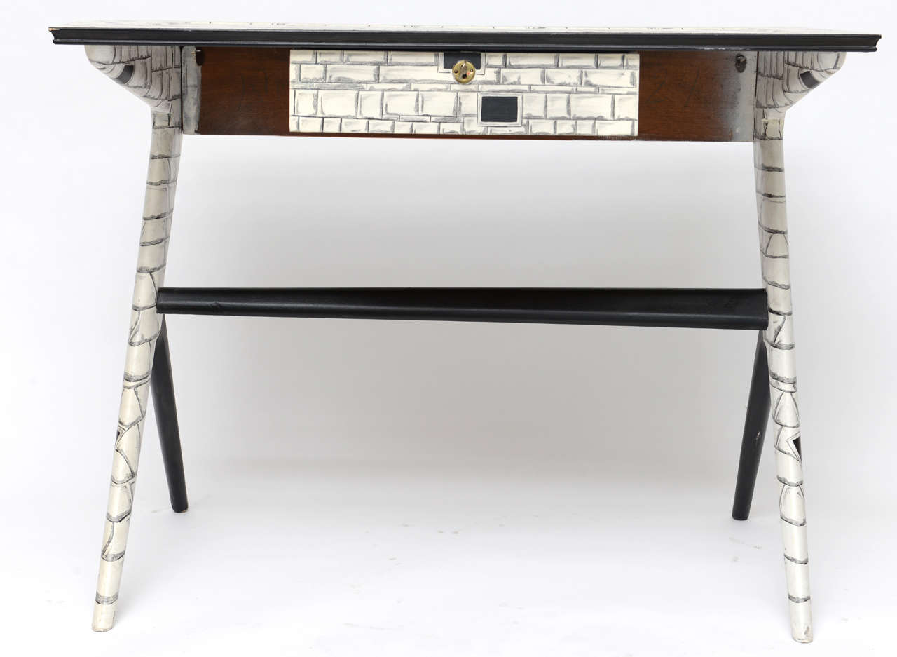 Writing Desk after Fornasetti In Excellent Condition In North Miami, FL