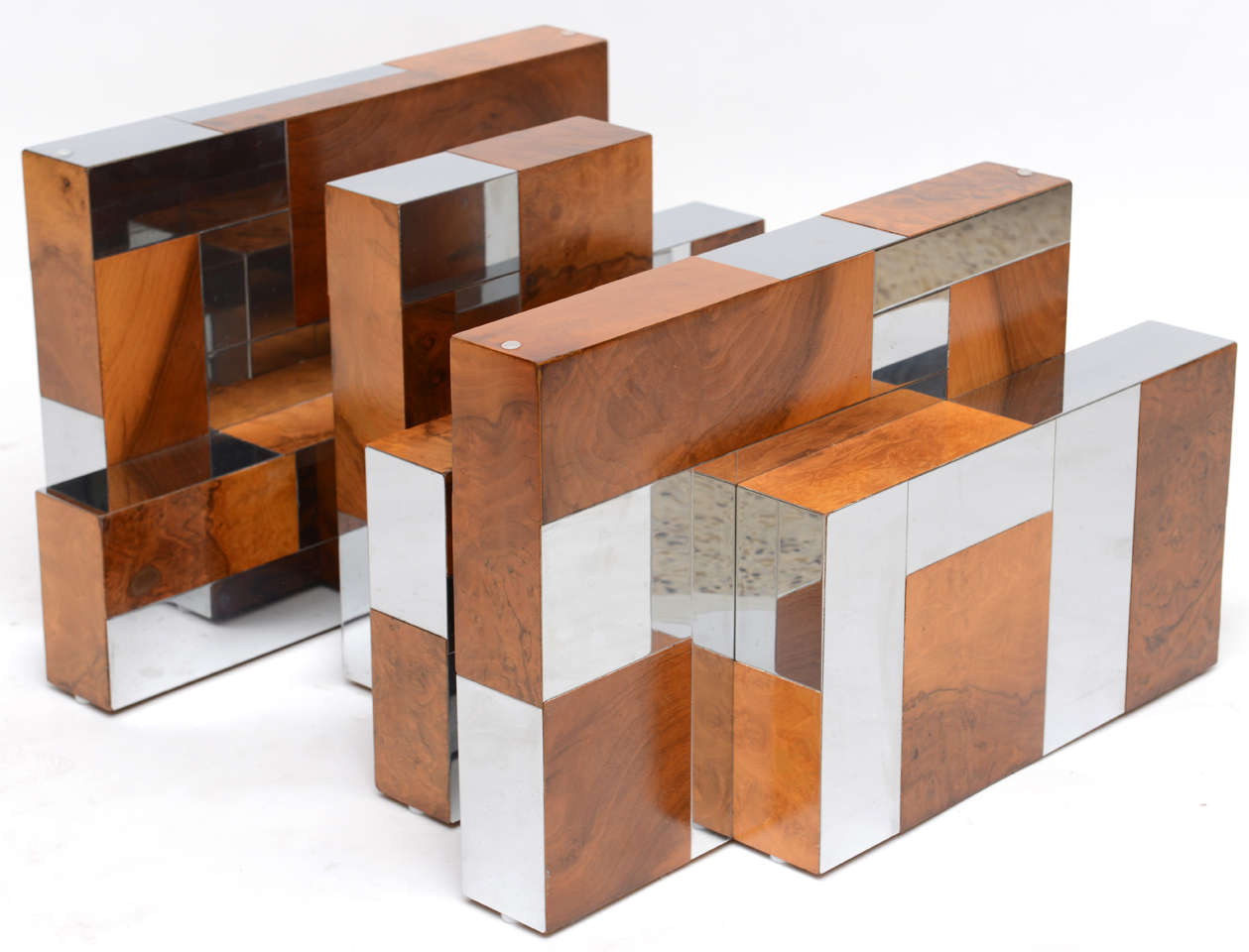Paul Evans Burl and Chrome Coffee Table for Directional 3