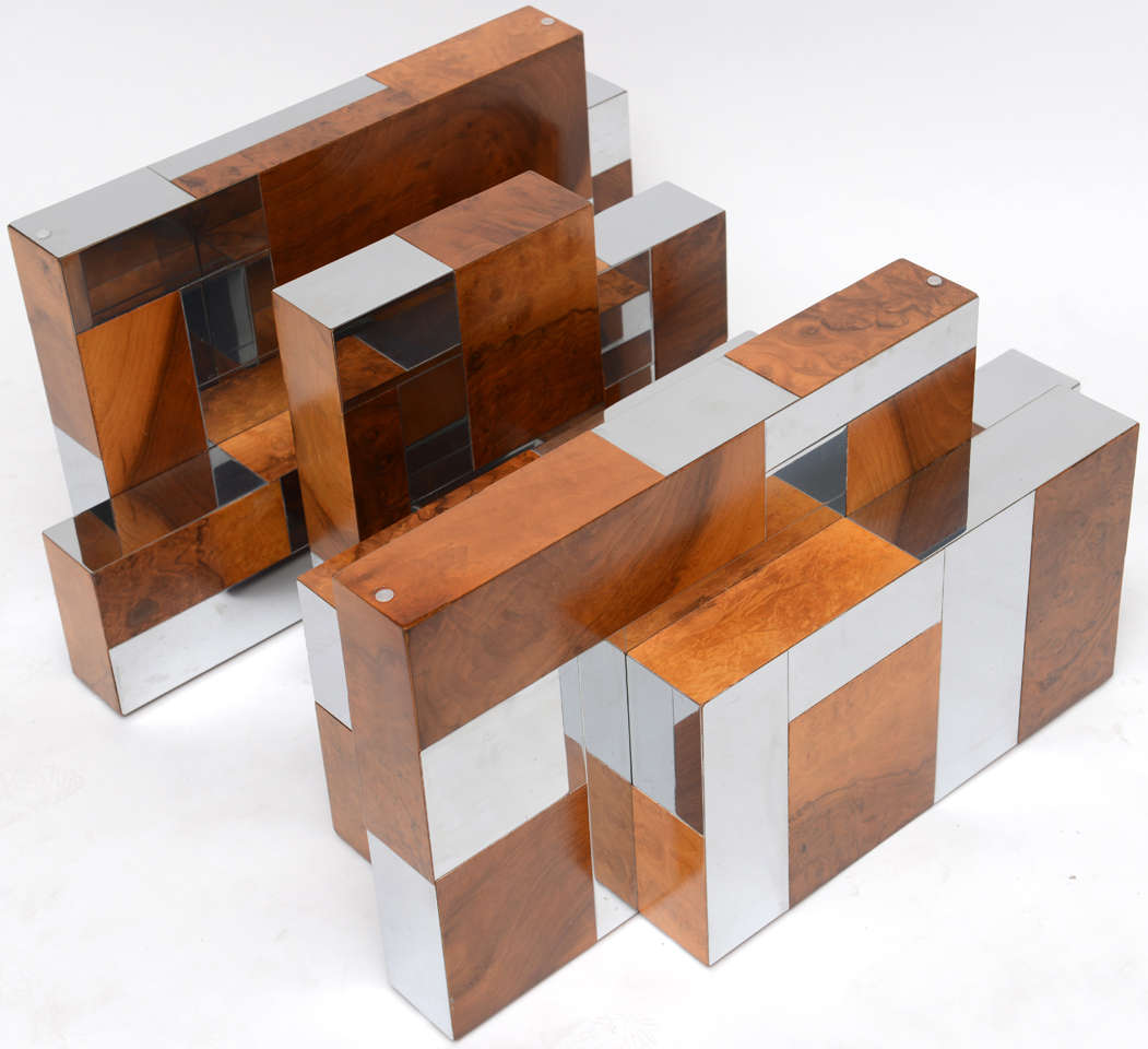 Paul Evans Burl and Chrome Coffee Table for Directional 4