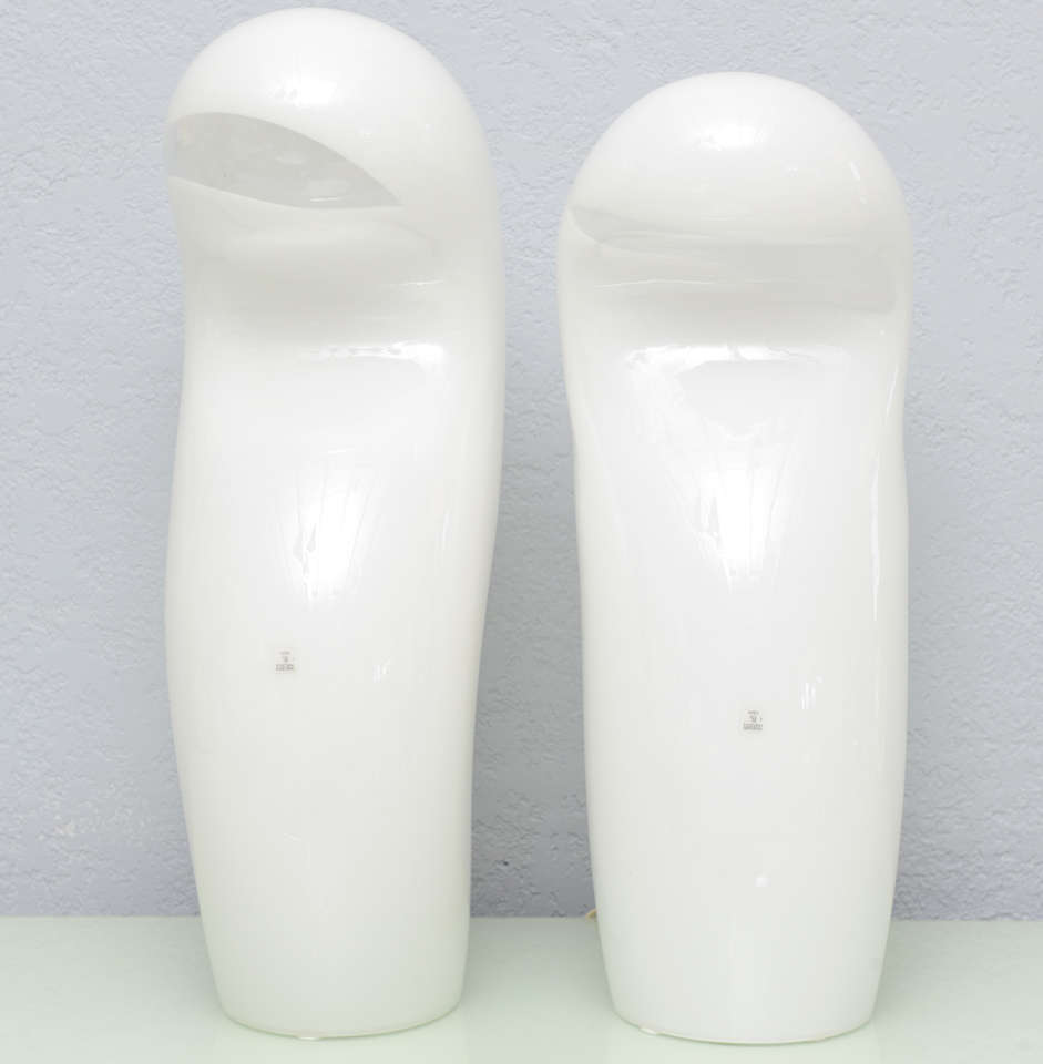 Sculptural Pair of Vetri Murano Table Lamps 2