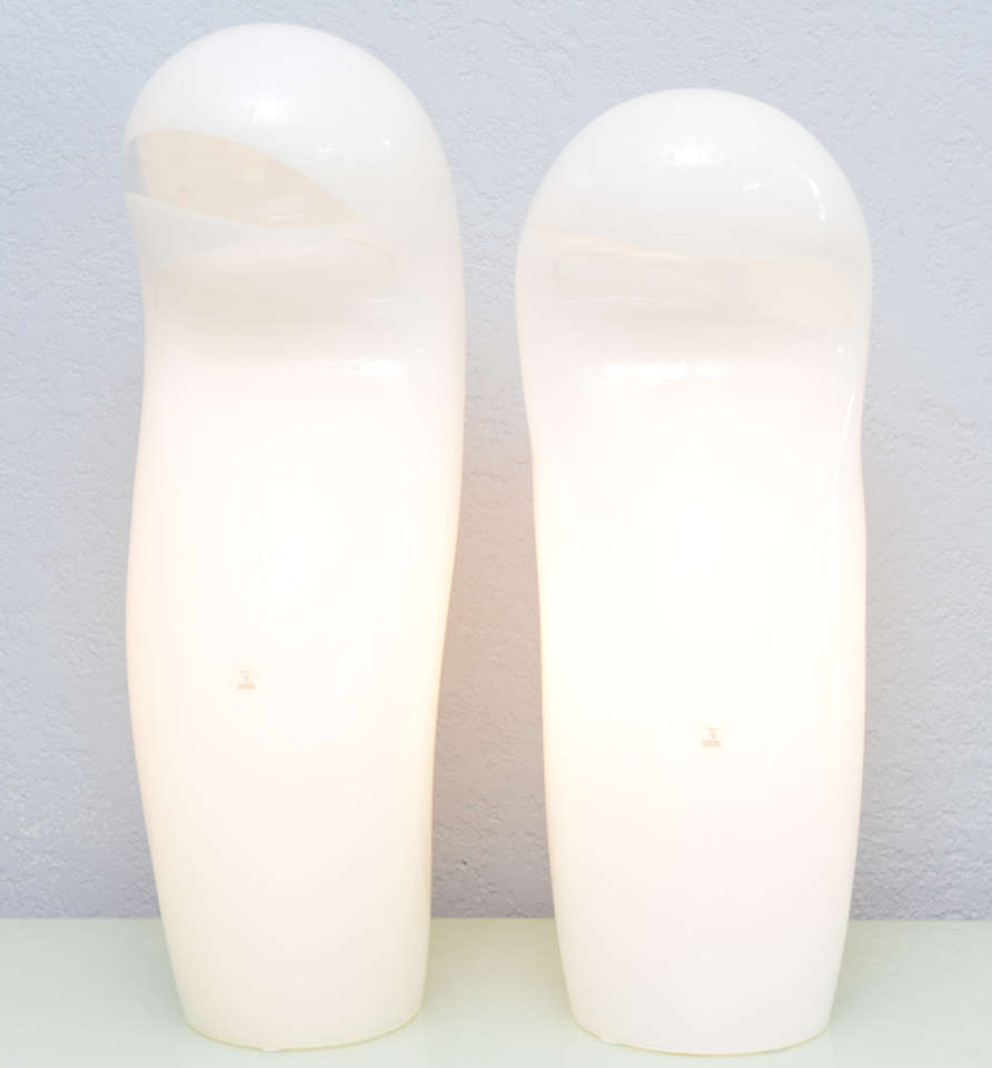Sculptural Pair of Vetri Murano Table Lamps 5