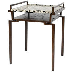R & Y Augousti Tray Table with Mother-of-Pearl Inlay