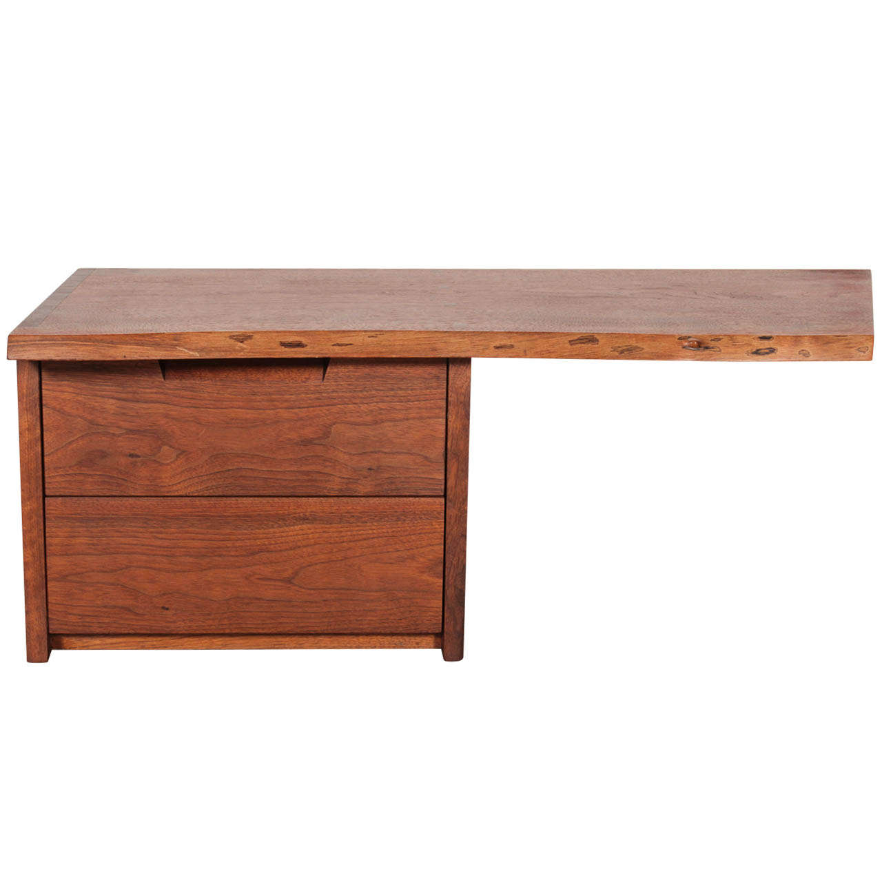George Nakashima Wall Mounted Shelf With Drawers For Sale At 1stdibs