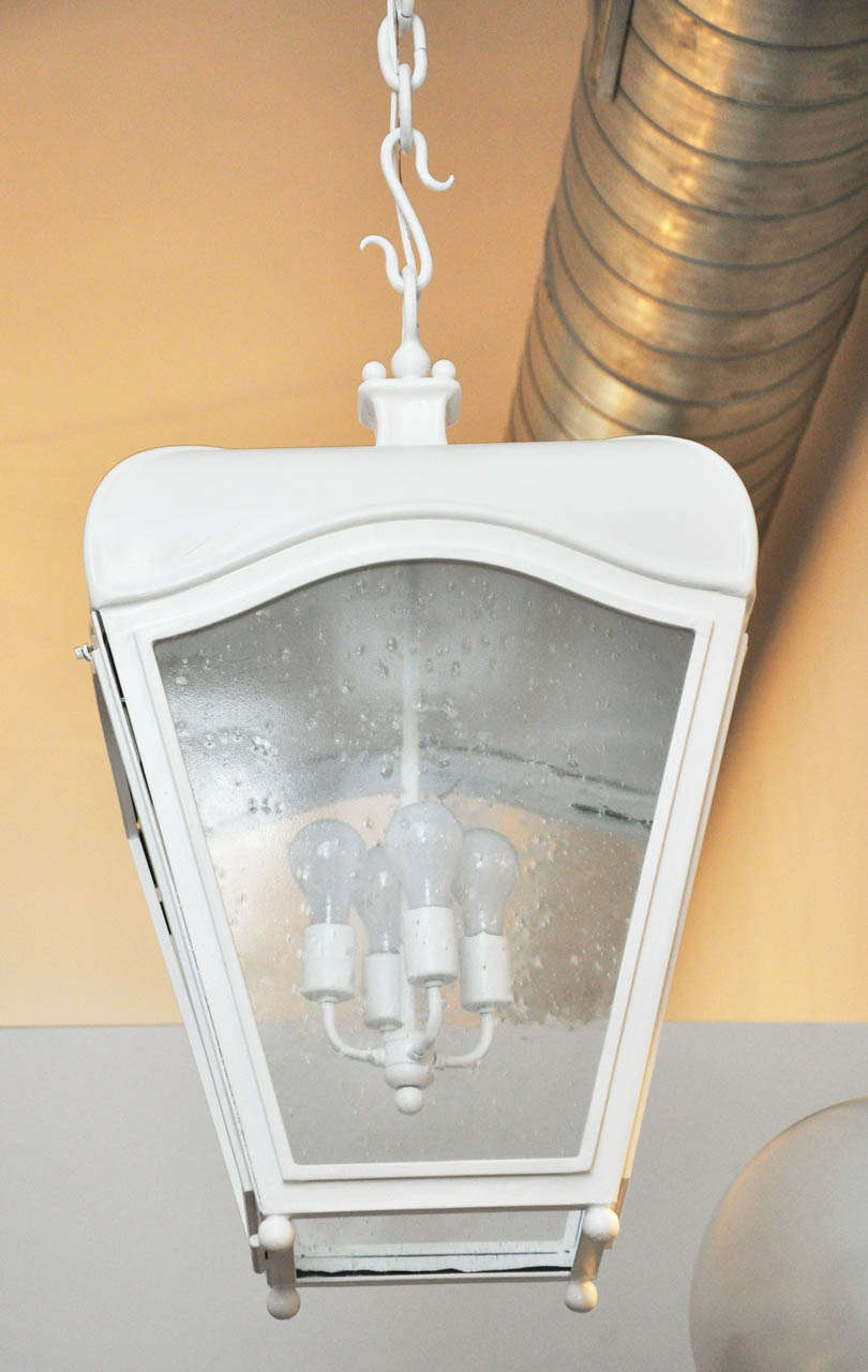 White Lantern Chandelier For Sale 3