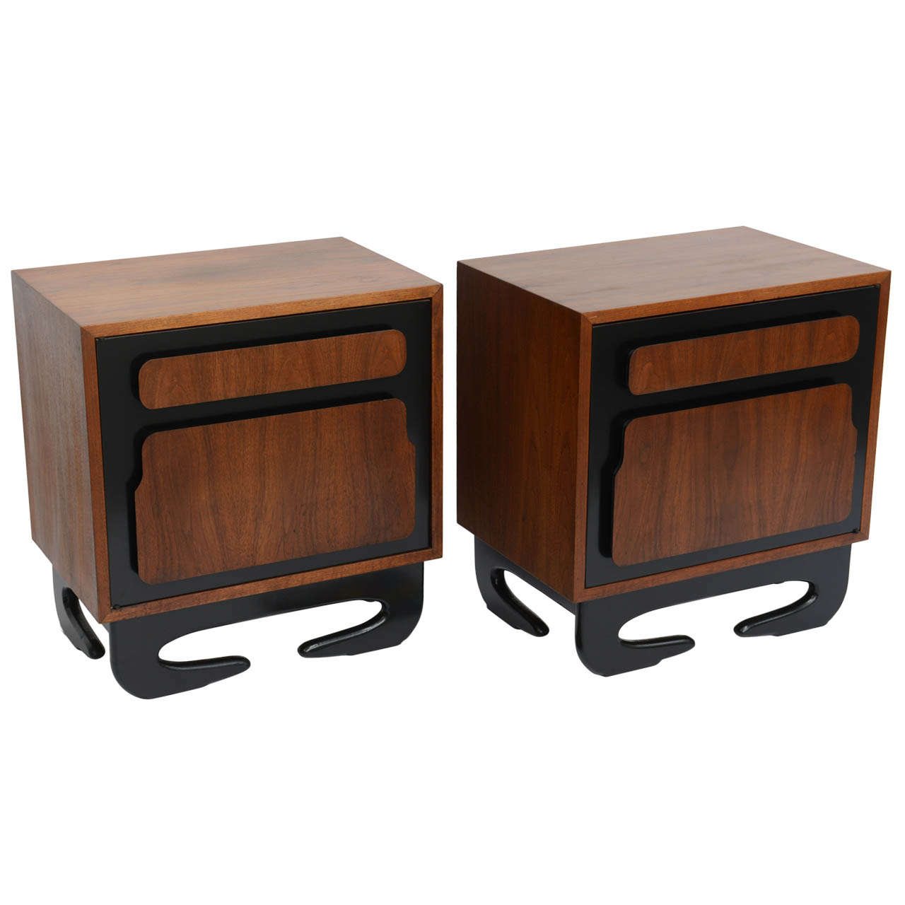 Extraordinary Mid Century Modern Bedside Tables  Nightstands 