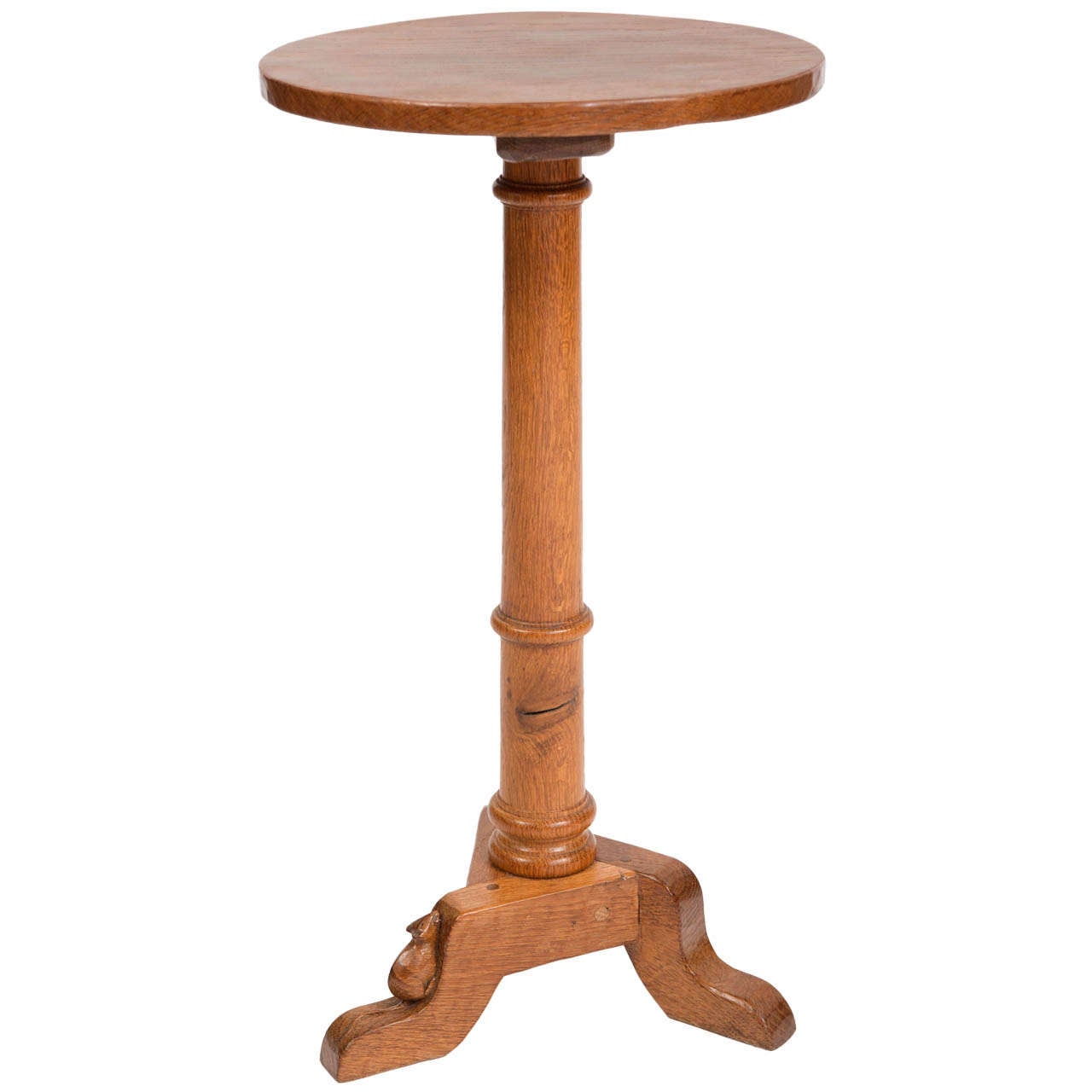 A Robert Thompson "Mouseman" Unusual Oak Wine Table