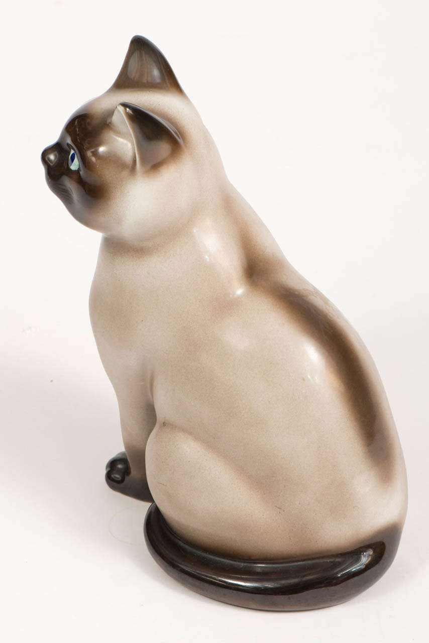 A Fornasetti Life-Size Ceramic Cat In Excellent Condition In Macclesfield, Cheshire