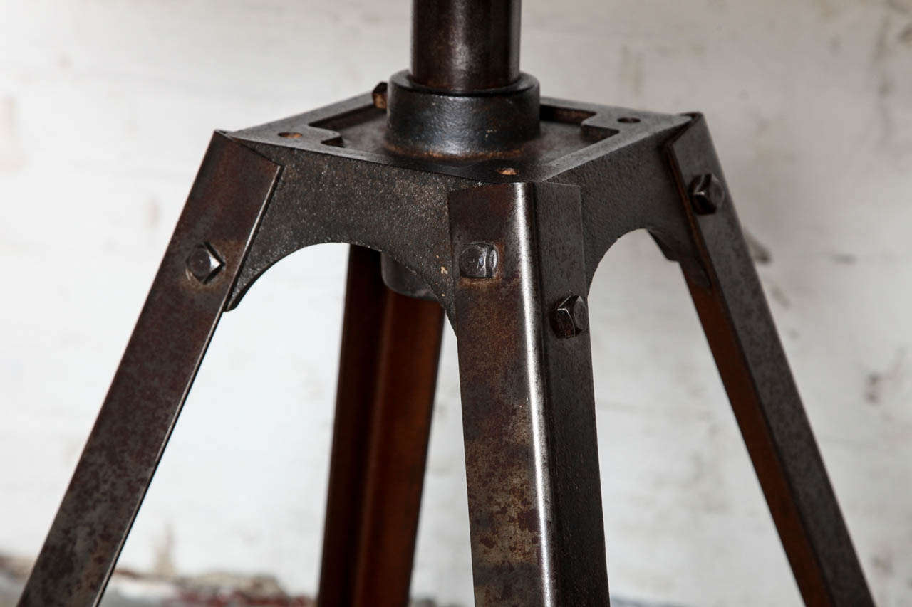 Industrial Rotating Top Table In Excellent Condition In New York, NY