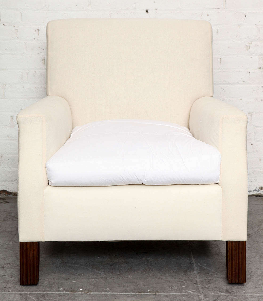 A French Upholstered Bergere in the Spirit of Jean Michel Frank