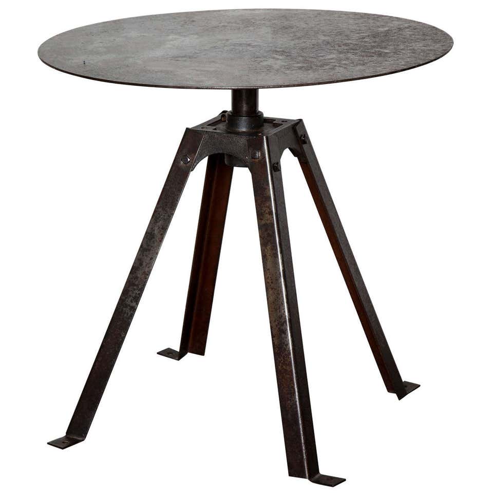 Industrial Rotating Top Table at 1stDibs | industrial rotating table