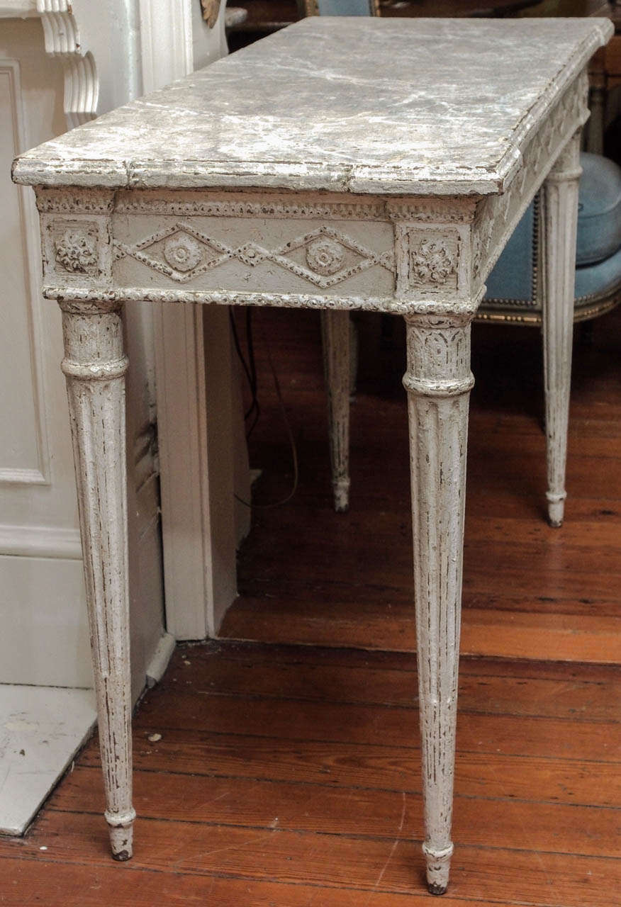 Pair of 19th Century Painted Consoles For Sale 1