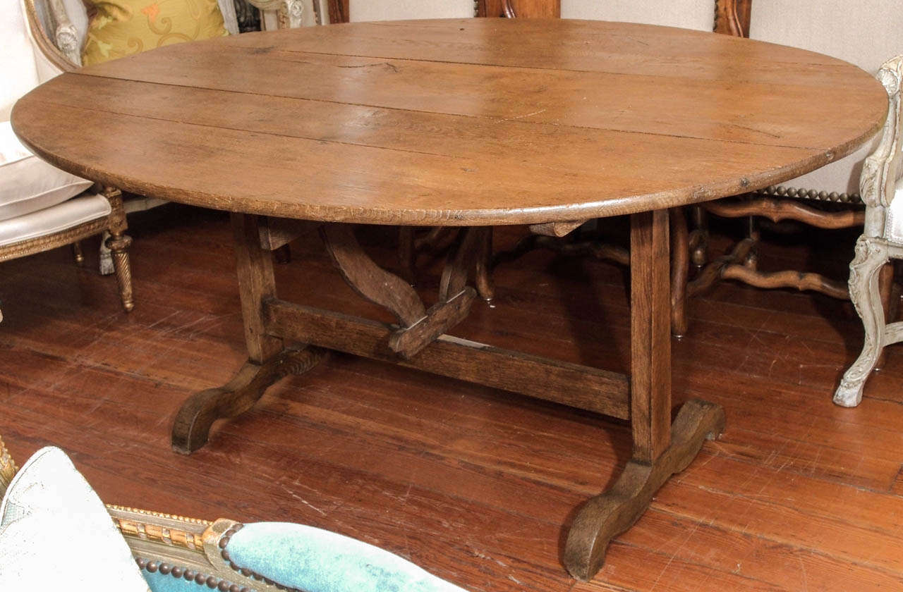 19th Century Oak tilt top wine table