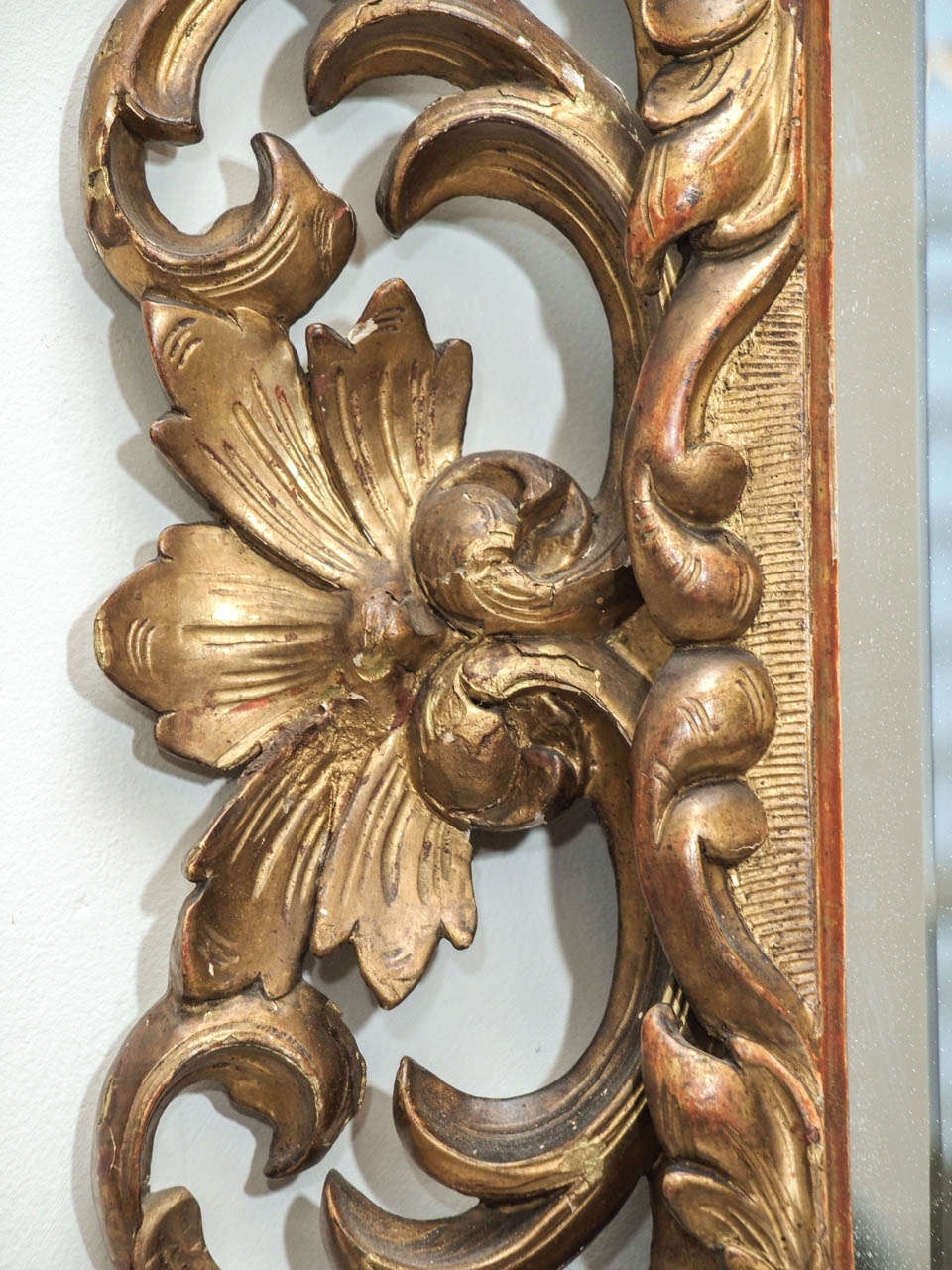 Wood 19th Century Gilt Mirror For Sale