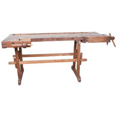 Used Oak Carpenter's Workbench