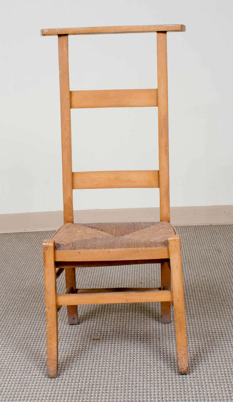 20th Century Pair of Beechwood Prayer Chairs