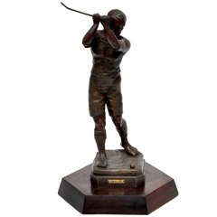Bronzed "Joueur de Golfer" Golf Sculpture circa 1920
