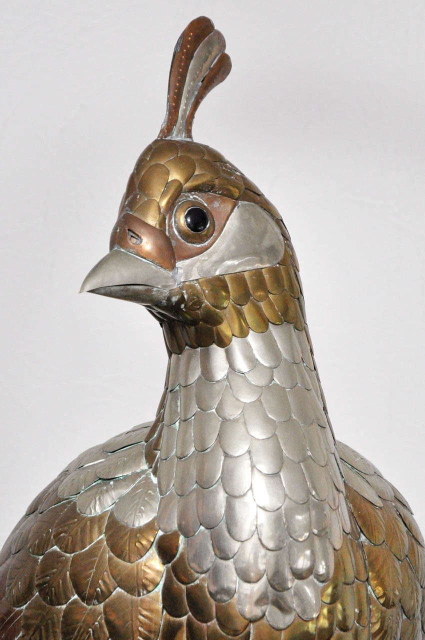 Brass and Copper Cockatoo by Sergio Bustamante For Sale 3