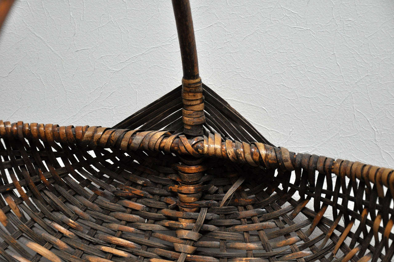 20th Century Hand Woven Basket For Sale