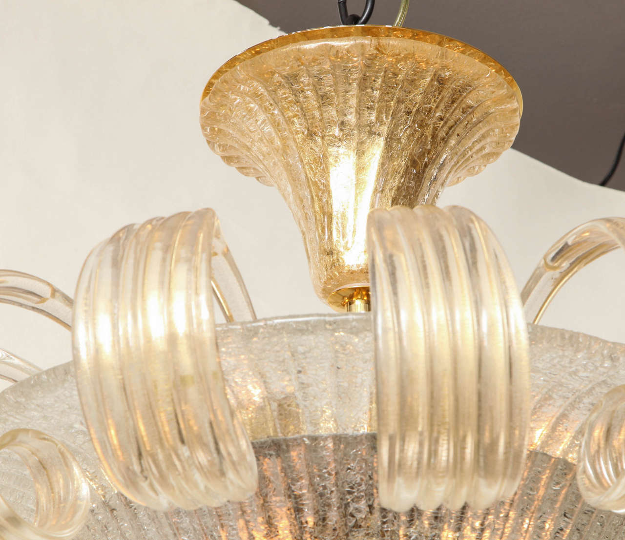 Handblown Glass Ceiling Light at 1stDibs