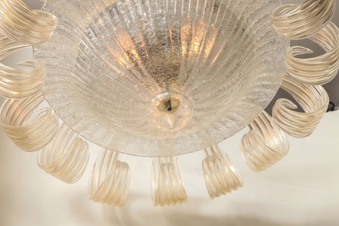 Handblown Glass Ceiling Light at 1stDibs
