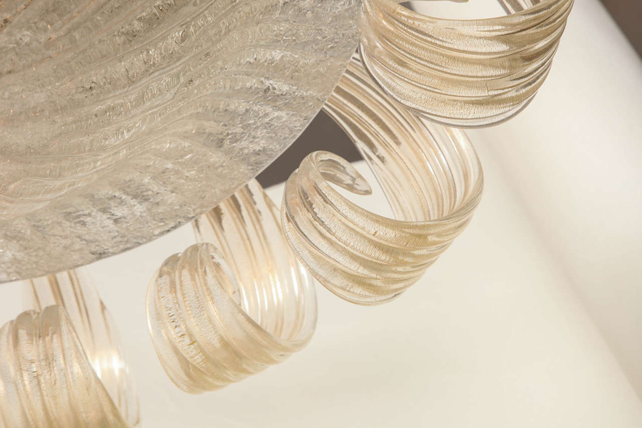 Handblown Glass Ceiling Light at 1stDibs