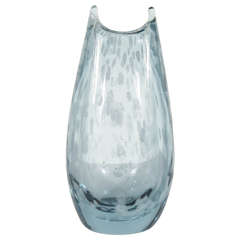 Mid-Century Modernist Art Glass Handblown Teardrop Vase by Stromberg
