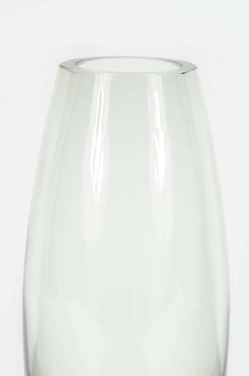 Mid-Century Modernist Handblown Smoked Glass Vase by Holmegaard In Excellent Condition In New York, NY