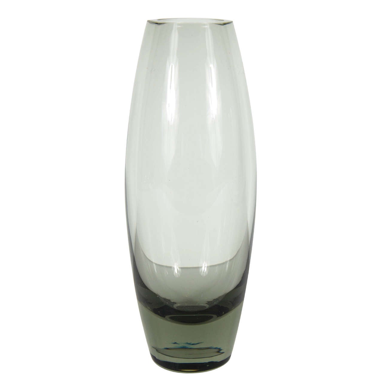 Mid-Century Modernist Handblown Smoked Glass Vase by Holmegaard