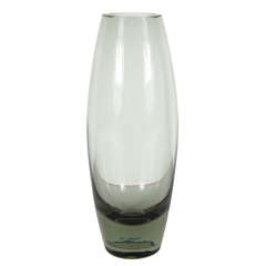 Mid-Century Modernist Handblown Smoked Glass Vase by Holmegaard