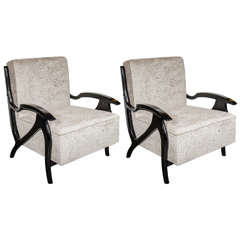 Pair of Mid-Century Modernist Arm or Club Chairs in the Manner of Billy Haines