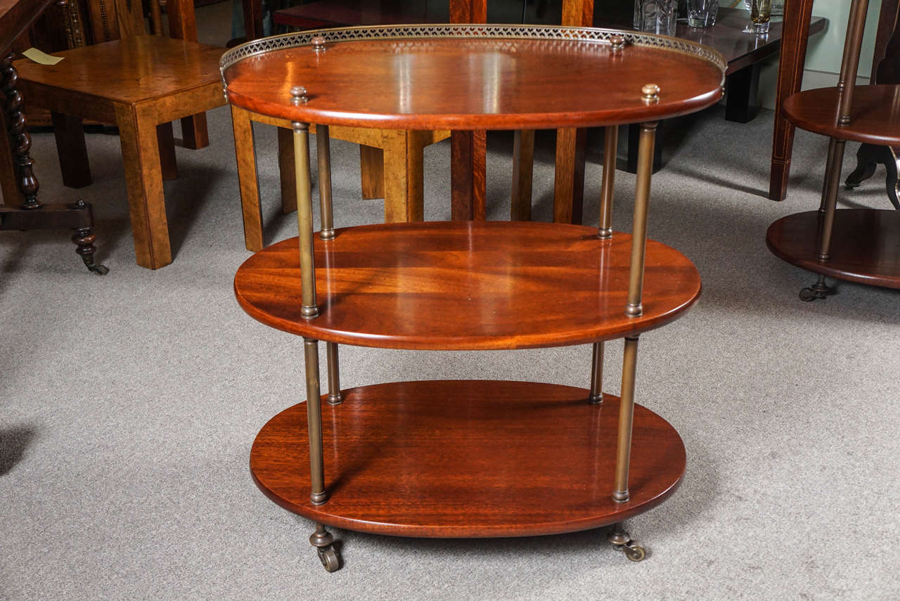 British Pair of Oval Side Tables