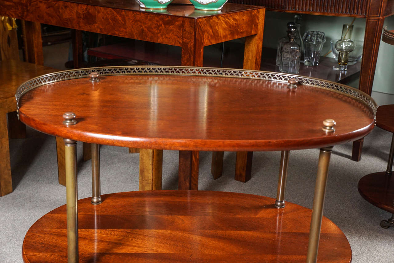 Mid-20th Century Pair of Oval Side Tables