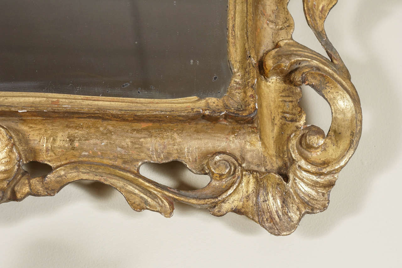 Giltwood Pair of Baroque Style Mirrors