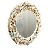 Round Oyster Shell Mirror