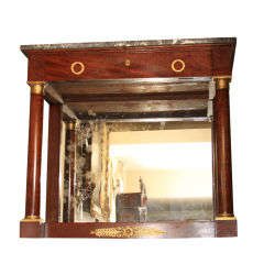 French empire console table with marble top