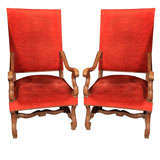Louis XIV style high back chairs.