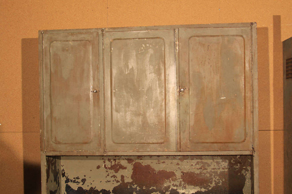 20th Century Steel Step Back Cabinet