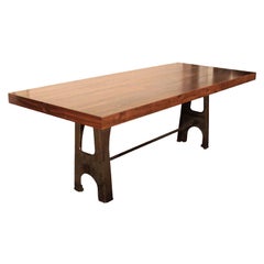 Vintage Oak Wine Board Dining Table