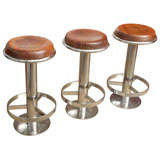 3 American Nautical Modern Yacht  Stools