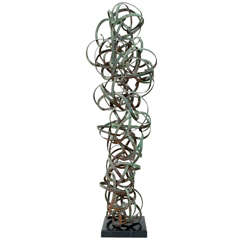Signed Abstarct Metal Sculpture