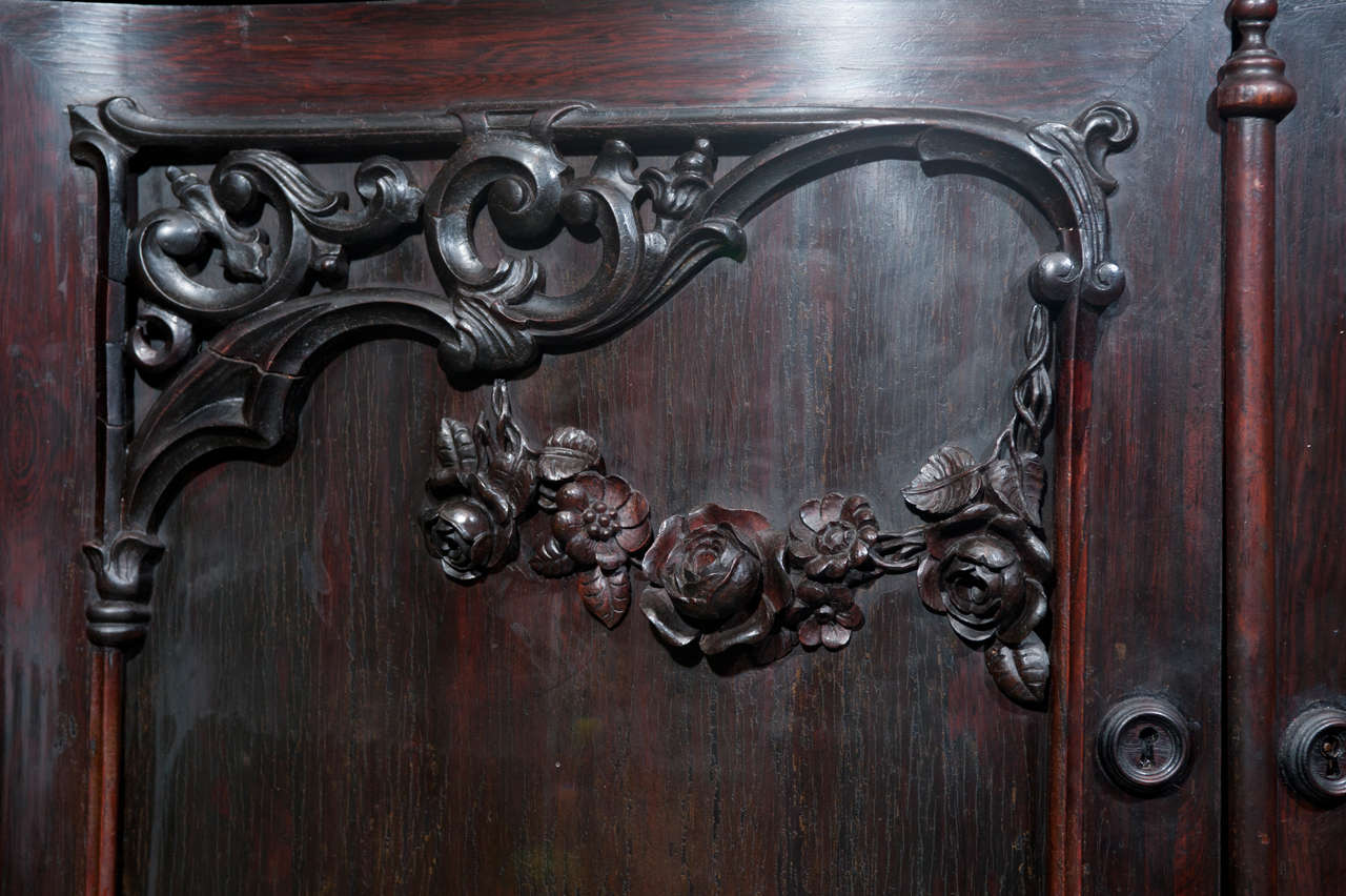 19th c. Rosewood Cabinet Based Etagere with mirror by Bembe and Kimball 4