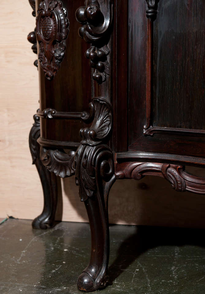 19th c. Rosewood Cabinet Based Etagere with mirror by Bembe and Kimball 5