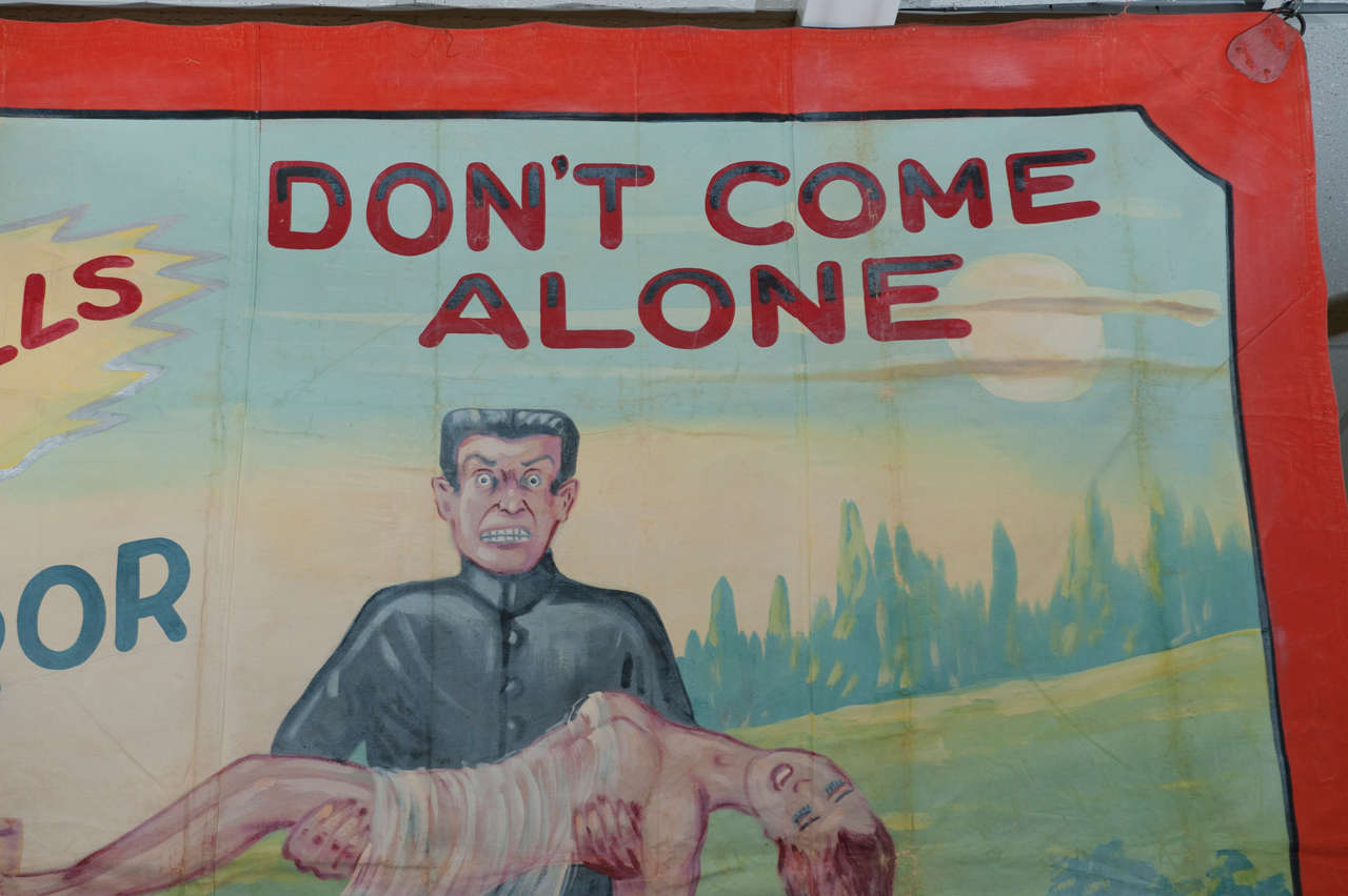Mid-20th Century Premature Burial banner by Fred G Johnson