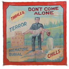 Vintage Premature Burial banner by Fred G Johnson