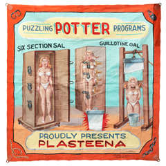 Vintage Plasteena Sideshow Banner by Fred G Johnson