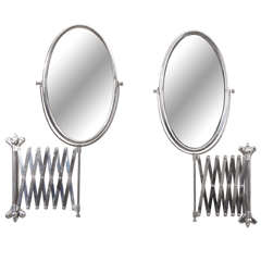pair of oval mirrors