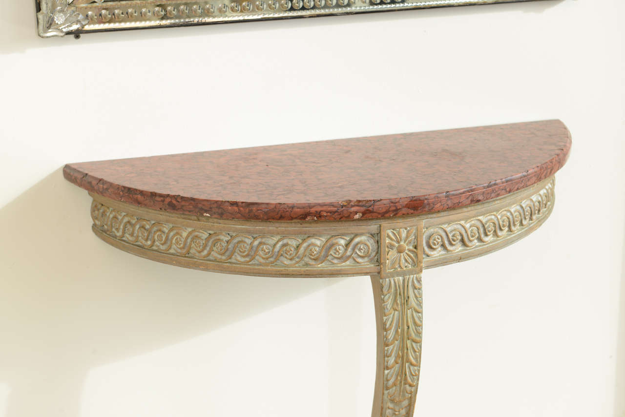 Wall Mounting 19c. Demilune Console Table at 1stDibs wall mounted