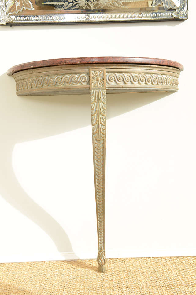 Wall Mounting 19c. Demilune Console Table at 1stDibs | wall mounted ...