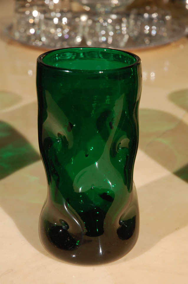 emerald green glassware