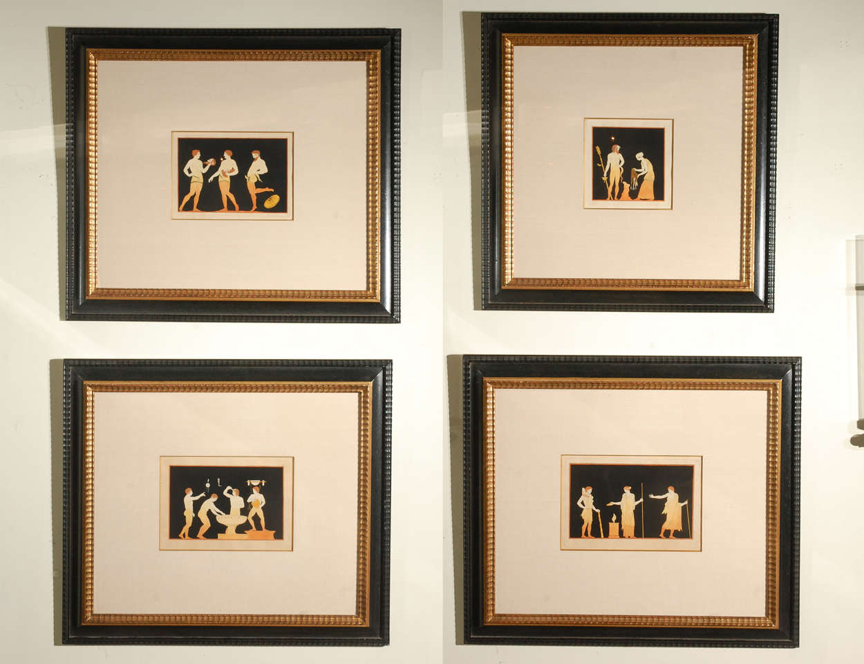 PAIR Sir William Hamilton copper engravings. The TWO remaining are the TOP two in MAIN image.